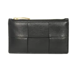 BOTTEGAVENETA ボッテガヴェネタ カセット コイン ナッパ カードケース 小銭入れ 財布 フラグメントケース ミニウォレット RFID ICチップ マキシ イントレチャート ブラック コインケース 815623 VCQC4 8425のサムネイル