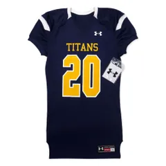 UNDER ARMOUR リメイク ゲームシャツ ワンピース L ネイビー ポリエステル TITANS ナンバリング 未使用品のサムネイル