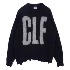 SAINT MICHAEL セントマイケル 22AW SM-A22-0000-033 CLF KNIT ウール ダメージ ニット  セーター ブラック系 L【中古】のサムネイル