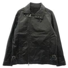 STUSSY ステューシー ベルトネック カウレザー ダブル ライダース ジャケット 牛革 裏地 キルティング ブラック系 L【中古】のサムネイル