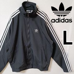 adidas ナイロンジャケット ブラック 2XL - メルカリ