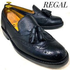 希少品】REGAL リーガル 25.5 タッセルローファー ウィングチップ 黒
