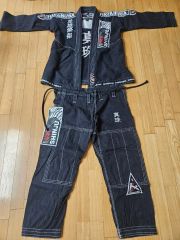 JJ-580イサミ×リバーサル柔術衣　ワールドモデル　A2 上下セット　帯付き JJ-580イサミ×リバーサル柔術衣 ワールドモデル A2 上下セット 帯付き
