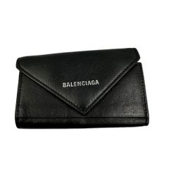 BALENCIAGA 三つ折り財布 クロコ型押し ブラック - メルカリ