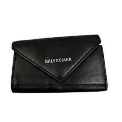 BALENCIAGA バレンシアガ　ペーパー キーケース　ブラック レザー のサムネイル