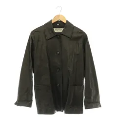 バルマン BALMAIN ジャケット ステンカラー レザー 羊革 アウター 9 黒 ブラック /NR ■GY11のサムネイル