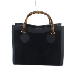 GUCCI グッチ ダイアナ バンブー トートバッグ スエード ブラック