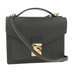 ルイヴィトン モンソー エピレザー/ノワール ゴールド金具 M52122