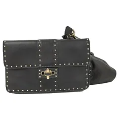 VALENTINO GARAVANI ショルダーウォレット レザー スタッズ ブラックのサムネイル