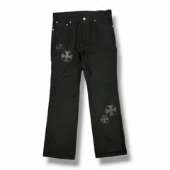 参考上代35,200円 mindseeker × Dickies Iron Cross Patch Flare Pants クロスパッチフレアデニムパンツ コラボ マインドシーカー ディッキーズ MSD-261-001 ブラック 34 （18698M）のサムネイル