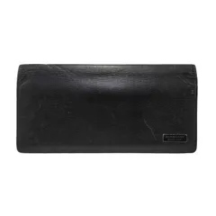 バーバリーブラックレーベル BURBERRY BLACK LABEL メタルロゴ レザー シワ加工 長財布 メンズ 表記無 のサムネイル