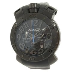 GaGa MILANO クロノグラフ 腕時計 ブラウン ラバーベルト - メルカリ