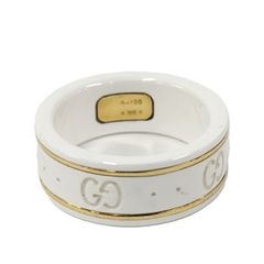 GUCCI グッチ 指輪 アイコン ホワイト AU750 K18 リング 箱 - メルカリ