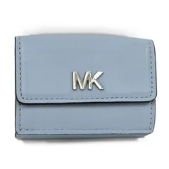 MICHAEL KORS コンパクトウォレット 三つ折り財布 トライフォールド フラップウォレット レザー ブルー系