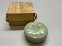 S11 洛東 桶谷定一作 大海茶入 茶入 共箱 仕覆付 東福寺緞子 茶器