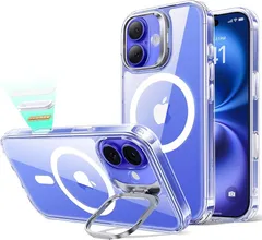 【デザイン受賞シリーズ！】ESR iPhone 16 Plus ケース MagSafe 対応 カメラコントロール 隠しスタンド 多角度調整 iphone16plus 専用 ワイヤレス充電対応 3倍米軍MIL規格 耐衝撃 iphone16プラス クリアのサムネイル