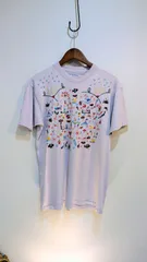 Hanes  USA Lサイズ　パープル　ラベンダー　刺繍　ヘインズ　コットン　フルーツ　動物　アヒル　蝶々　ヘビ 　Tシャツ 　サボテン　傘のサムネイル
