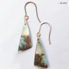 No.908【再販3】オーロラプルームアゲートの一粒ピアス イヤリング②