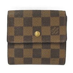 ルイ ヴィトン ポルトフォイユエリーズ ダミエ Wホック 三つ折り財布