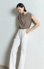 SUKAL最新オーバーラップスリークフレアパンツ M - メルカリ