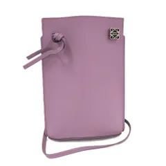 LOEWE ダイスポケット ショルダーバッグ アナグラム レザー パープルのサムネイル