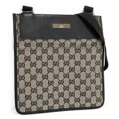 【美品】グッチ ショルダーバッグ サコッシュGGキャンバス 黒 019・0349 美品】グッチ ショルダーバッグ サコッシュGGキャンバス 黒 019・0349