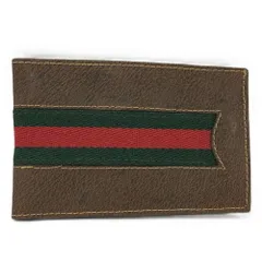 GUCCI オールド 札入れ シェリーライン レザー ブラウン