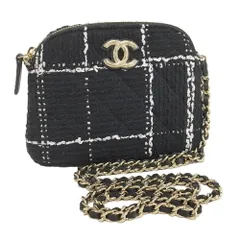 CHANEL チェーンショルダーバッグ ココマーク ツイード ブラックのサムネイル