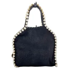 STELLA McCARTNEY ステラマッカートニー ハンドバッグ ファラベラ ブラック系 フェイクレザー レディース パール 2WAY ショルダーバッグ 美品のサムネイル