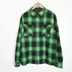 美品 25AW RATS ラッツ WOOL CHECK SHIRT JKT 長袖 チェック ウール シャツ ジャケット グリーン ブラック 25'RS-1104 サイズM 緑2521Q♪のサムネイル