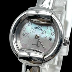 美品【人気・電池新品】GUCCI 1400L GG シェル ピンク ラウンド - メルカリ
