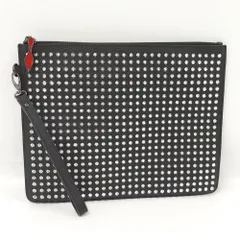 Christian Louboutin クラッチバッグ レザー×スタッズ ブラックのサムネイル