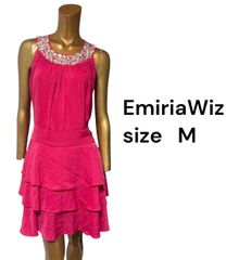 EmiriaWiz フロントボタンバイカラーレースワンピースブラック 半袖