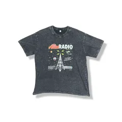M Alien RADIO コールドプレイ ヴィンテージ ウォッシュ 半袖Tシャツのサムネイル