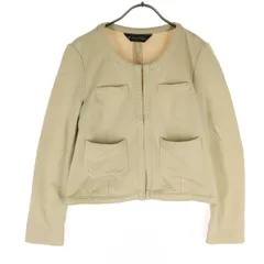Brooks Brothers ブルックスブラザーズ 長袖 ノーカラー ジャケット XS ベージュ レディース 古着のサムネイル