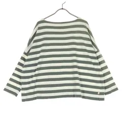 Traditional Weatherwear トラディショナルウェザーウェア 日本製 ボーダー柄 長袖 バスクシャツ S グレー メンズ 古着のサムネイル
