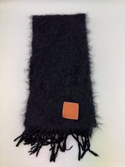 LOEWE モヘアマフラー　ブラック LOEWE ロエベ モヘア マフラー ブラック 全長180cm - メルカリ