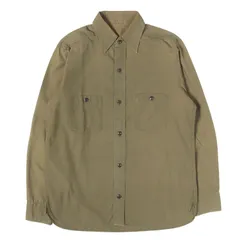 At LAST&CO アットラスト シャツ オリーブ サイズ:14 1/2  BUTCHER PRODUCTS マチ付き コットンブロード シャツ  トップス カジュアルシャツ 長袖【メンズ】【中古】のサムネイル