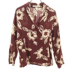 MICHEL KLEIN ミッシェルクラン 花柄 ダブル ジャケット 9T ボルドー レディース 古着のサムネイル