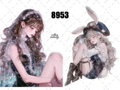 original sticker no.8953 // 人物ステッカー オリジナルステッカー オリジナル人物ステッカー ステッカー 装飾ステッカー cotton melodyのサムネイル