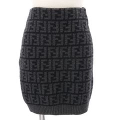 FENDI ニットスカート FFモノグラムズッカ柄 40 - メルカリ