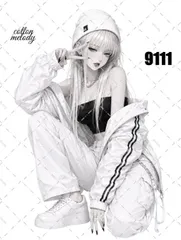 original sticker no.9111 // 人物ステッカー オリジナルステッカー オリジナル人物ステッカー ステッカー 装飾ステッカー cotton melodyのサムネイル