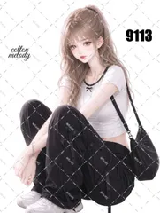 original sticker no.9113 // 人物ステッカー オリジナルステッカー オリジナル人物ステッカー ステッカー 装飾ステッカー cotton melodyのサムネイル