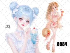 original sticker no.8984 // 人物ステッカー オリジナルステッカー オリジナル人物ステッカー ステッカー 装飾ステッカー cotton melodyのサムネイル