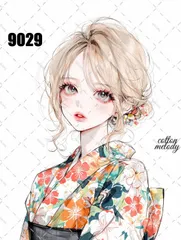 original sticker no.9029 // 人物ステッカー オリジナルステッカー オリジナル人物ステッカー ステッカー 装飾ステッカー cotton melodyのサムネイル