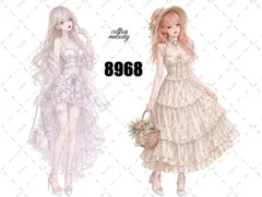 original sticker no.8968 // 人物ステッカー オリジナルステッカー オリジナル人物ステッカー ステッカー 装飾ステッカー cotton melodyのサムネイル