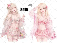 original sticker no.8975 // 人物ステッカー オリジナルステッカー オリジナル人物ステッカー ステッカー 装飾ステッカー cotton melodyのサムネイル