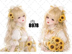 original sticker no.8978 // 人物ステッカー オリジナルステッカー オリジナル人物ステッカー ステッカー 装飾ステッカー cotton melodyのサムネイル