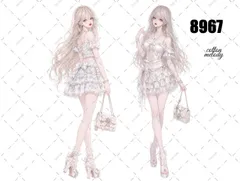 original sticker no.8967 // 人物ステッカー オリジナルステッカー オリジナル人物ステッカー ステッカー 装飾ステッカー cotton melodyのサムネイル