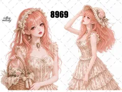 original sticker no.8969 // 人物ステッカー オリジナルステッカー オリジナル人物ステッカー ステッカー 装飾ステッカー cotton melodyのサムネイル